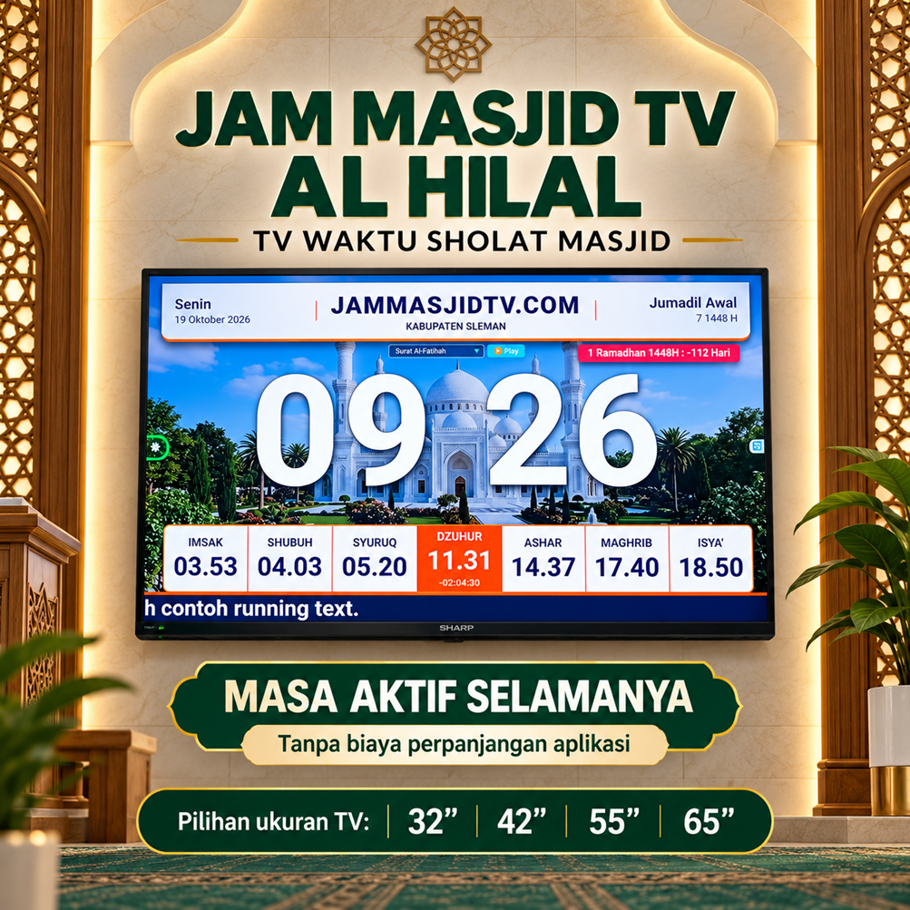Tema Utama Poster Promosi Jam Masjid TV